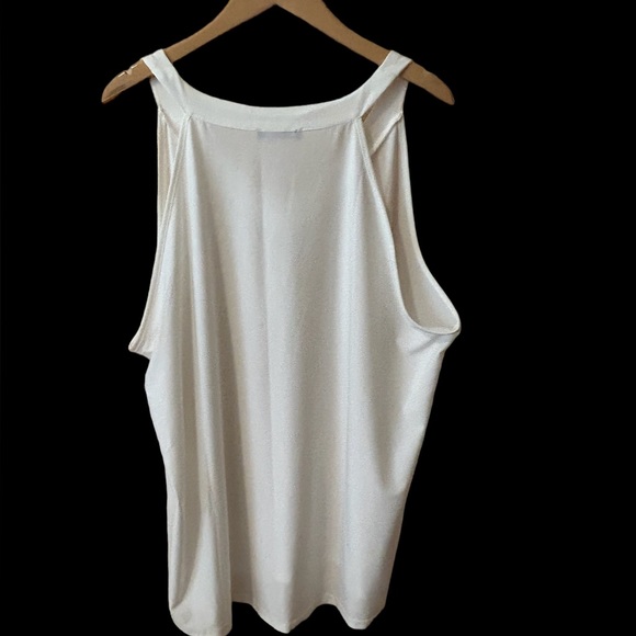 Lily By Firmiana -Cream Colored V-Necked Sleeveless Top - Picture 2 of 9